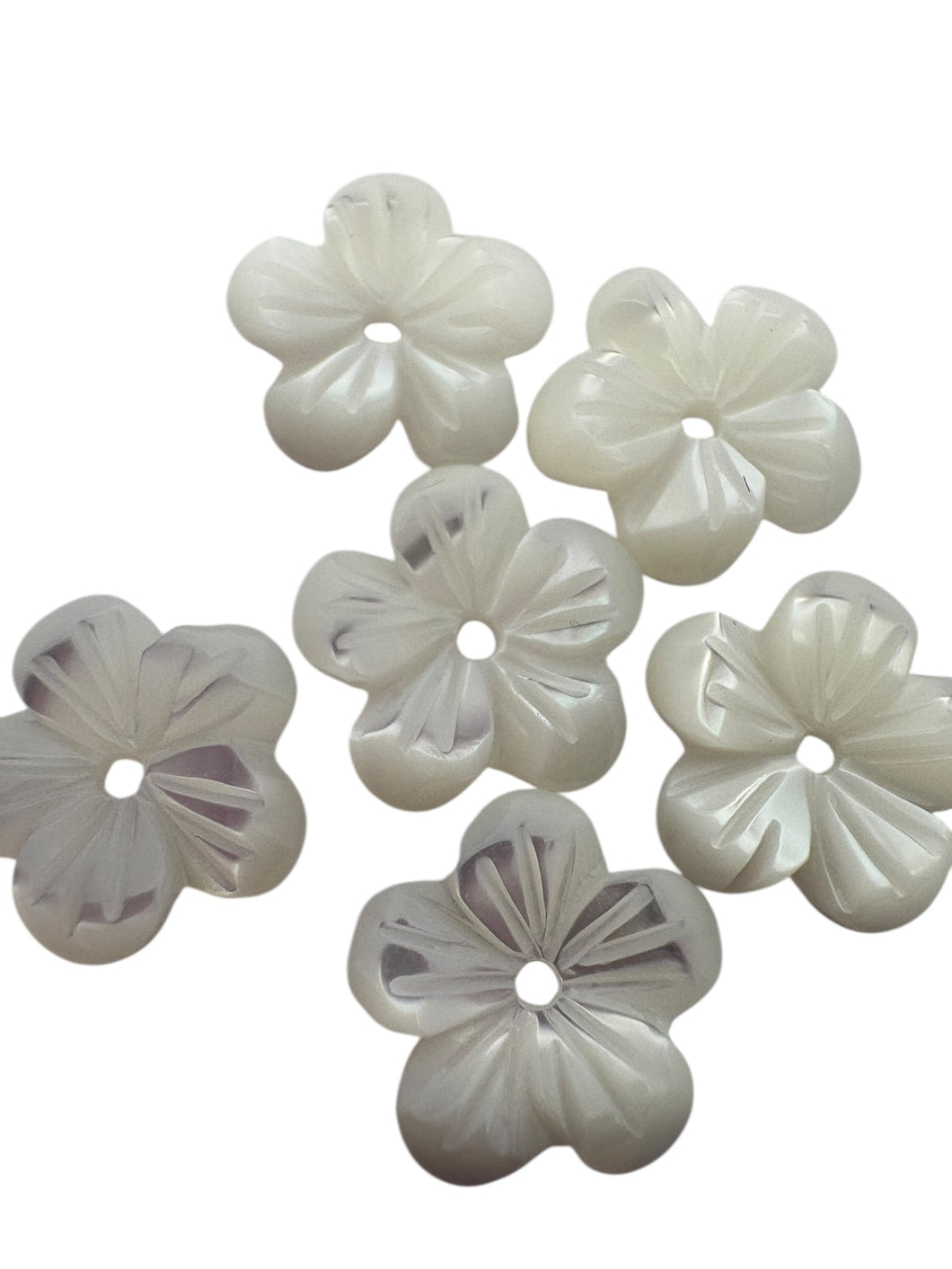 10mm white flower mother of pearl, SKU#M4629