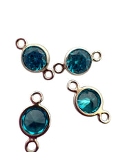 4mm,sterling silver, 3A, Cubic Zicronia Bezel Connector 
SKU#5005780M9