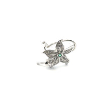 Silver plated flower earring with add on peg, SKU#M3731S