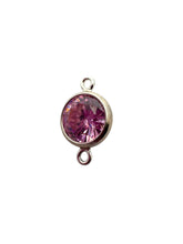 3mm, sterling silver , 3A, Cubic Zicronia Bezel Connector 
SKU#5030CM10