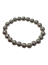 Sterling silver size 9 beaded stretchy ring, SKU#50530ER9