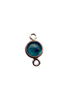 3mm, sterling silver , 3A, Cubic Zicronia Bezel Connector 
SKU#5030CM12