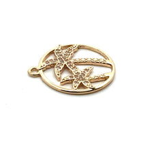 Palm Tree Charm, Gold Plated, Sku#M3133