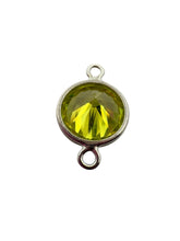 3mm, sterling silver , 3A, Cubic Zicronia Bezel Connector 
SKU#5030CM8