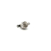 Solid White gold bead clasp, 8mm, SKU#A008C-W