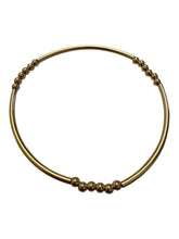 14KGF 6.75” stretchy tube bead bracelet, SKU#4014833675L