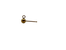 4.0mm ball earring with ring, 14KGF, SKU#4006240R