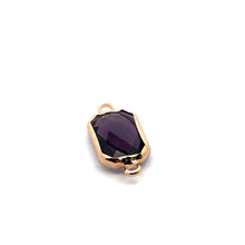 Purple rectangle shape crystal charm,SKU#M2147purple