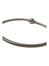 Sterling silver 7.5” threaded bead cable bracelet, SKU#502195475L