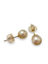 Japanese akoya pearl studs, 14KGF, SKU#Jakoya6