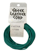Aqua Greek Leather Cord 1.5MM