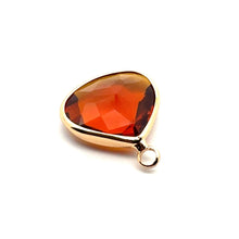 Champaign triangle shape crystal charm, SKU#M2168champaign