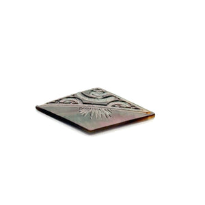 Carved Diamond Mother Of Pearl Shell, Sku#M2305