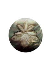 Round carved flower Mother of Pearl, SKU#M4055