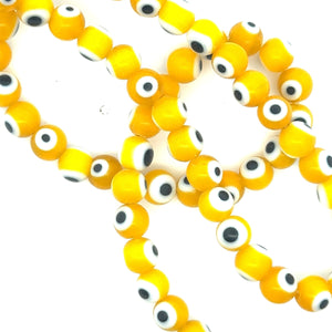 Round 6.12mm evil eye beads, SKU#M3168