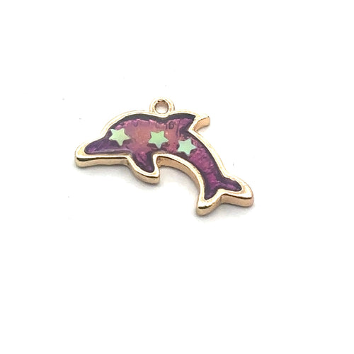 Dolphin Charm, Gold Plated, M3205