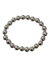 Sterling silver size 5 beaded stretchy ring, SKU#50530ER5