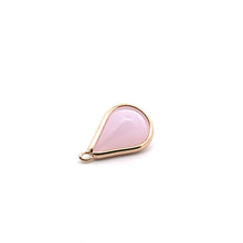 Pink round tear drop shape charm, SKU#M2160pink