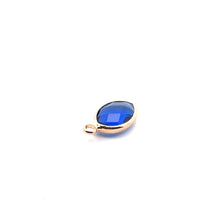 Dark blue Diamond shape crystal charm, SKU#M2156blue