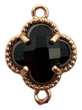 Black four leaf double ring  leaf clover, SKU#M2142black