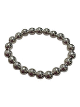 Sterling silver size 5 beaded stretchy ring, SKU#50530ER5