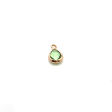 Green tear drop shape crystal charm, SKU#M2140green