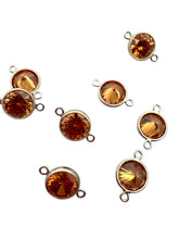 3mm, sterling silver , 3A, Cubic Zicronia Bezel Connector 
SKU#5030CM11