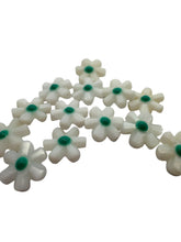 10mm Teal flower Mother Of Pearl, SKU#M4670
