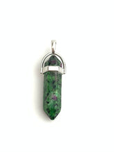 Silver Plated Ruby Fuchsite Pendant Sku#M1420