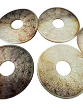 Carved round mother of pearl, SKU#M3653