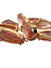 Pink tear drop crystal charm, SKU#M2152pink