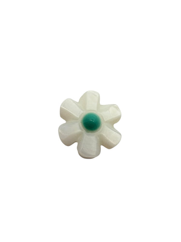 10mm Teal flower Mother Of Pearl, SKU#M4670