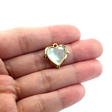 Heart Pendant, Pearl, Gold Plated, M4418