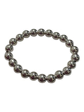 Sterling silver size 6 beaded stretchy ring, SKU#50530ER6