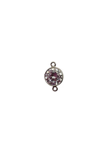 3mm, sterling silver , 3A, Cubic Zicronia Bezel Connector 
SKU#5030CM4