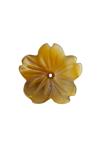 10mm Yellow flower mother of pearl, SKU#M4604