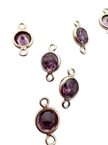 3mm, sterling silver , 3A, Cubic Zicronia Bezel Connector 
SKU#5030CM6