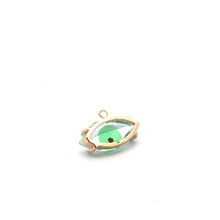 Green eye shape crystal charm, SKU#M2138green