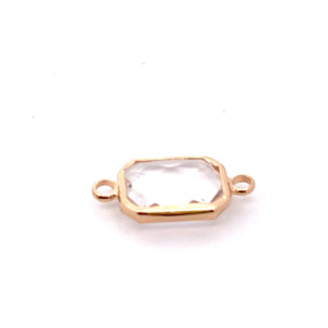 Clear rectangle shape crystal charm,SKU#M2147clear