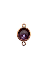 6mm, Rose Gold Filled, 3A, Cubic Zicronia Bezel Connector 
SKU#4805781M6