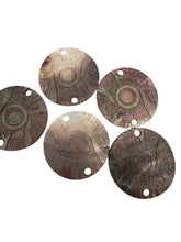 Round flower mother of pearl, carved, SKU#M3001