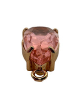 Pink tear drop crystal charm, SKU#M2152pink