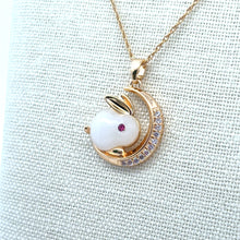 Moon Rabbit Pendant, Gold Plated, M4433
