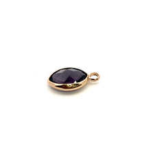 Dark purple tiny tear drop  shape crystal charm,SKU#M2156Dpurple