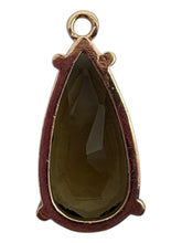 Green teardrop crystal charm, SKU#M2152green