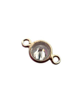 4mm,sterling silver, 3A, Cubic Zicronia Bezel Connector 
SKU#5005780M4