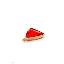 Red triangle shape crystal charm,SKU#M2151red