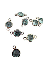 3mm, sterling silver , 3A, Cubic Zicronia Bezel Connector 
SKU#5030CM3