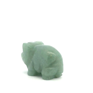 Aventurine pig shaped stone SKU#M2681