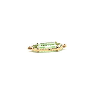 Green oval shape crystal charm,SKU#M2167green